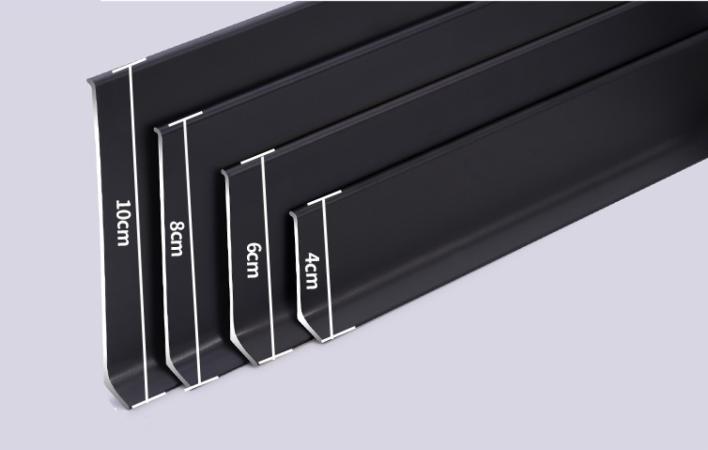 Категория Алюминиевый плинтус черный 40/60/80/100/150мм